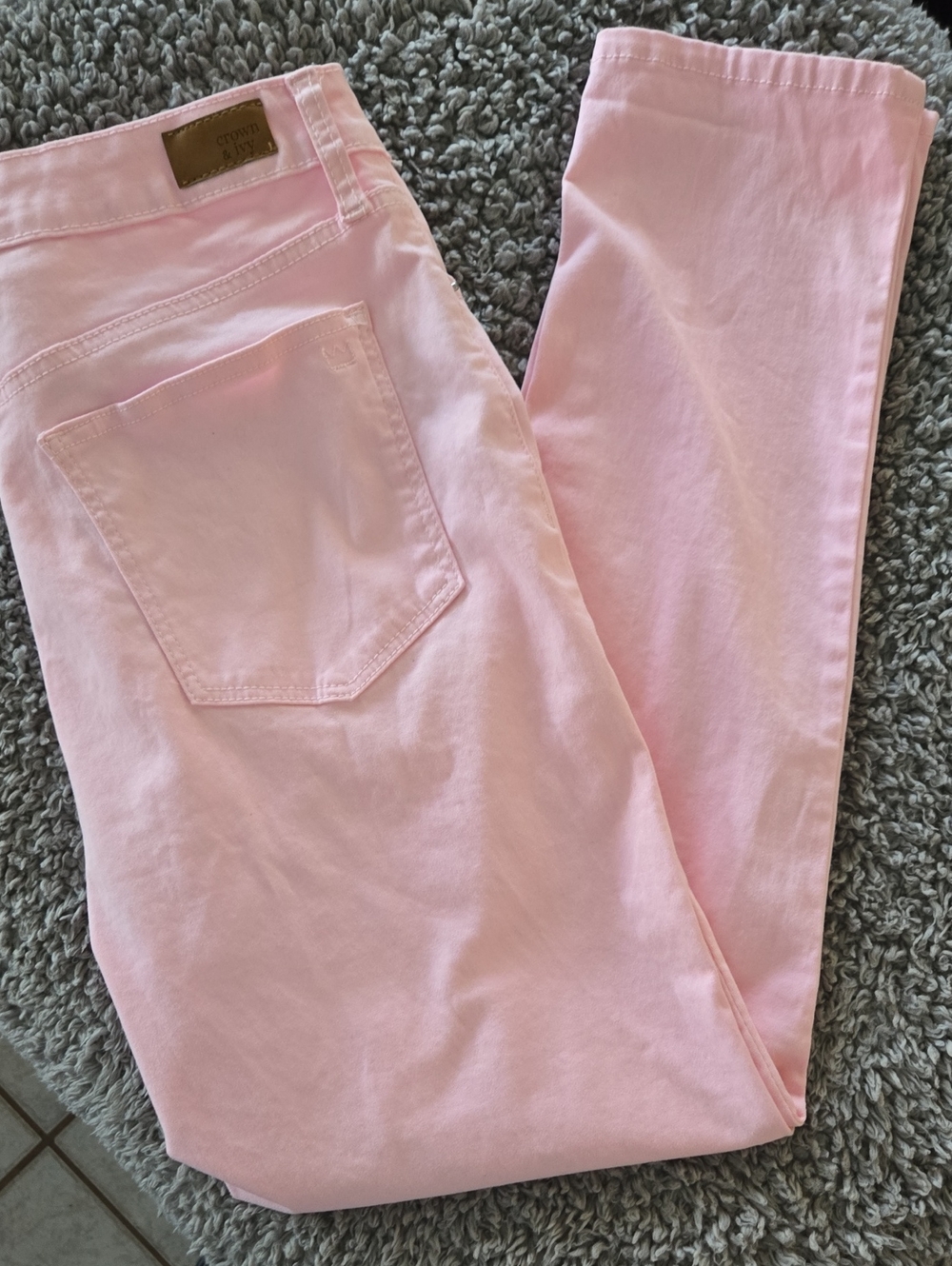 crown & ivy Pastel Pink Skinny Jeans-Size 12R